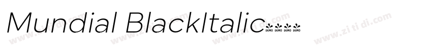 Mundial BlackItalic字体转换